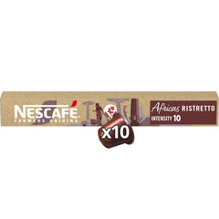 NESCAFÉ Farmers Origins Africas Ristretto 6 x 10 capsules de café - Capsules de café pour machines Nespresso