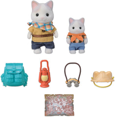 Sylvanian Families - 5763 Abenteuer Entdecker Set mit Zwei Figuren, Milchkatzen Vater und Junge, Tierfigur, detailreiches Spielzeug für Kinder ab 3 Jahren
