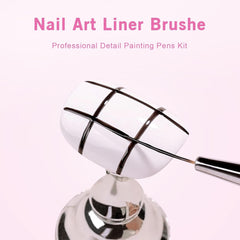 Sularpek Nail Art Liner Pinsel, 5 Stück Profi Detail Fine Nails Gel Nails Brush, Nagel Pinsel Dünn Für Beauty Frauen Nagelstudio (5 Größen, Rosa)