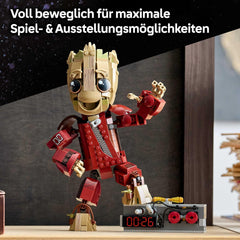 LEGO | Groot im Ravager-Outfit - Superhelden Spielzeug mit Baubarer Figur für Rollenspiele - Kinder Konstruktionspielzeug - Creative Geschenk for Jungen ab 10 Jahren, Mädchen and Filmfans - 76341
