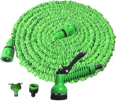 Tuyau d'arrosage flexible 15 m vert, plastique/caoutchouc, buse de pulvérisation 7 voies, 8 bars, 0,68 kg, 1 pièce