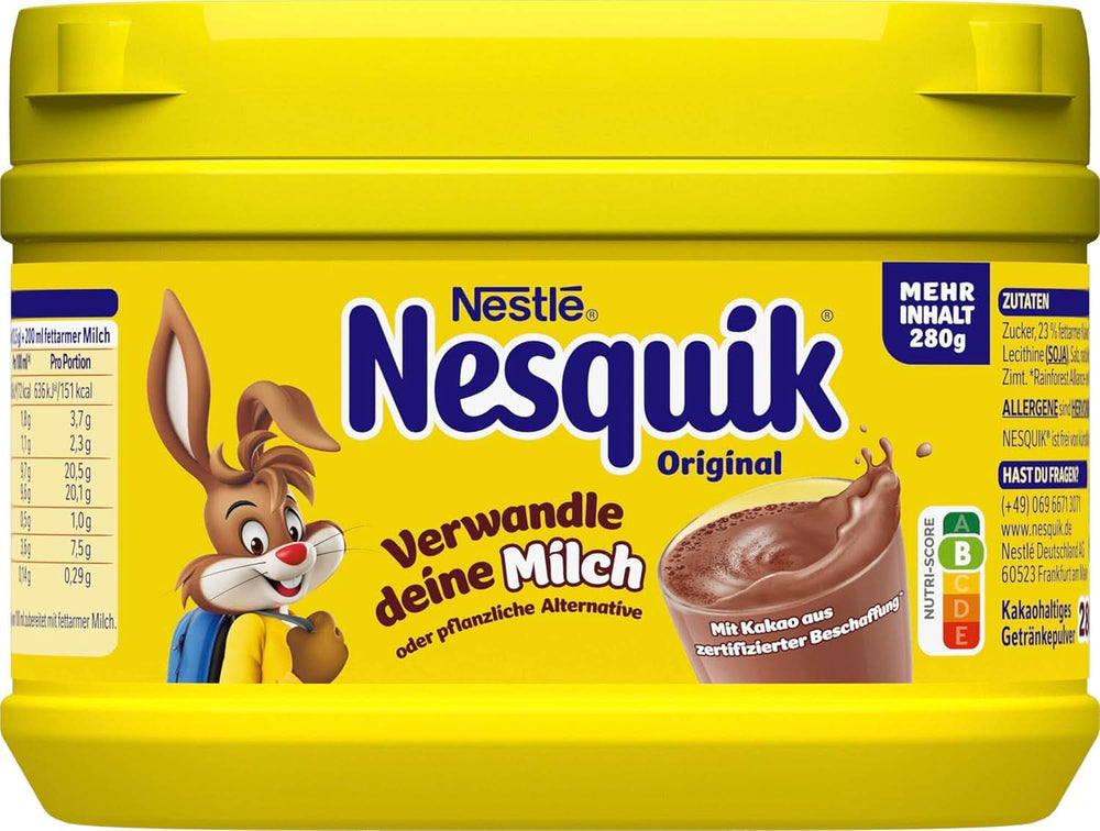 Nestlé Cacao pudră pentru băuturi, pentru amestecat în lapte, 1 pachet de 280 grame Cacao si Ciocolata Calda Naty Shop