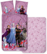 Lenjerie de pat pentru copii, reversibilă, 100% bumbac, Frozen, Elsa, Anna, Kristof, Sven și Olaf Lenjerie de pat - copii Naty Shop Default Title