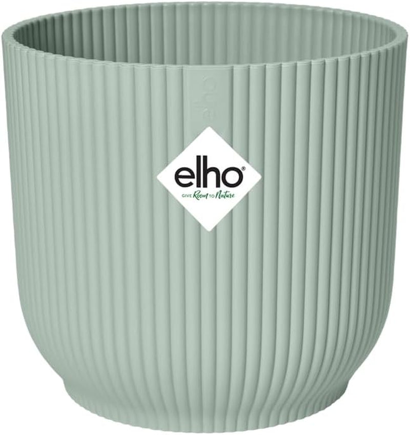 Elho Vibes Fold Rund 14 Pflanzentopf - Blumentopf Für Innen - 100% Recyceltes Plastik - Ø 14.1 X H 12.9 Cm - Grün/Sorbet Green