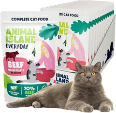 Nassfutter Katze Erwachsene Geschreddertes Croute in Brühe Hoher Fleischanteil Getreidefrei Alleinfuttermittel, 12 x 85g