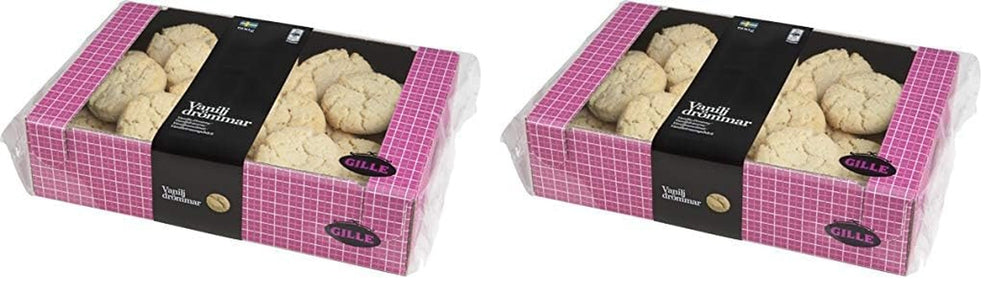 Gille Dream Doughs, Vanille, Pâtes à la vanille suédoise, Vaniljdrömmar, 600 grammes (Pack de 2)