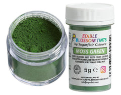 Sugarflair Blossom Tint Dust Moss Green Colorant Alimentaire en Poudre - Colorant Alimentaire en Poudre pour décorations de gâteaux, Fondant, glaçage, Chocolat, crème au Beurre, macarons et Plus - 5G