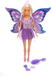 Simba Steffi Love Fantasy Fairy – Puppe (29 cm) als Zauberhafte Fee mit beweglichen Flügeln, Kamm & Haarclips, magisches Rollenspiel für Kinder ab 3 Jahren