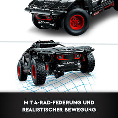 LEGO 42160 Technic Audi RS Q e-tron, véhicule de rallye automobile télécommandé, véhicule de rallye de rallye Dakar, pilote d'application RC avec Control+, conçu pour les jeunes, les filles et les fans à partir de 10 ans pour la construction
