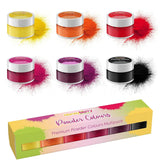 Colorant alimentaire naturel en poudre (6 x 3,5 g) - Colorant alimentaire en poudre Multi Pack - Couleur hautement concentrée pour glaçage, fondant, décoration de gâteaux et macarons - Sans danger pour les aliments et végétalien (chaud, ensemble)