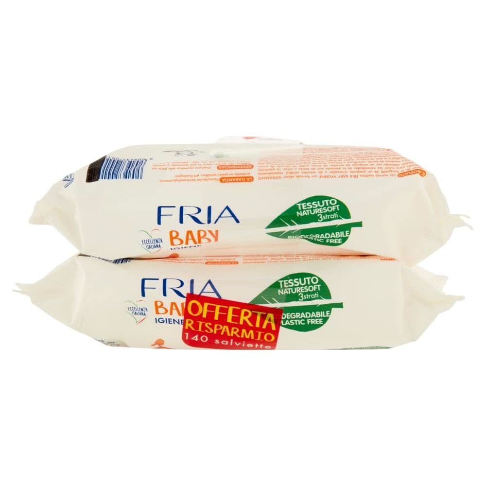 Șervețele umede, pachet de 2 (2 x 72 șervețele) Servetele Umede Bebelusi Naty Shop