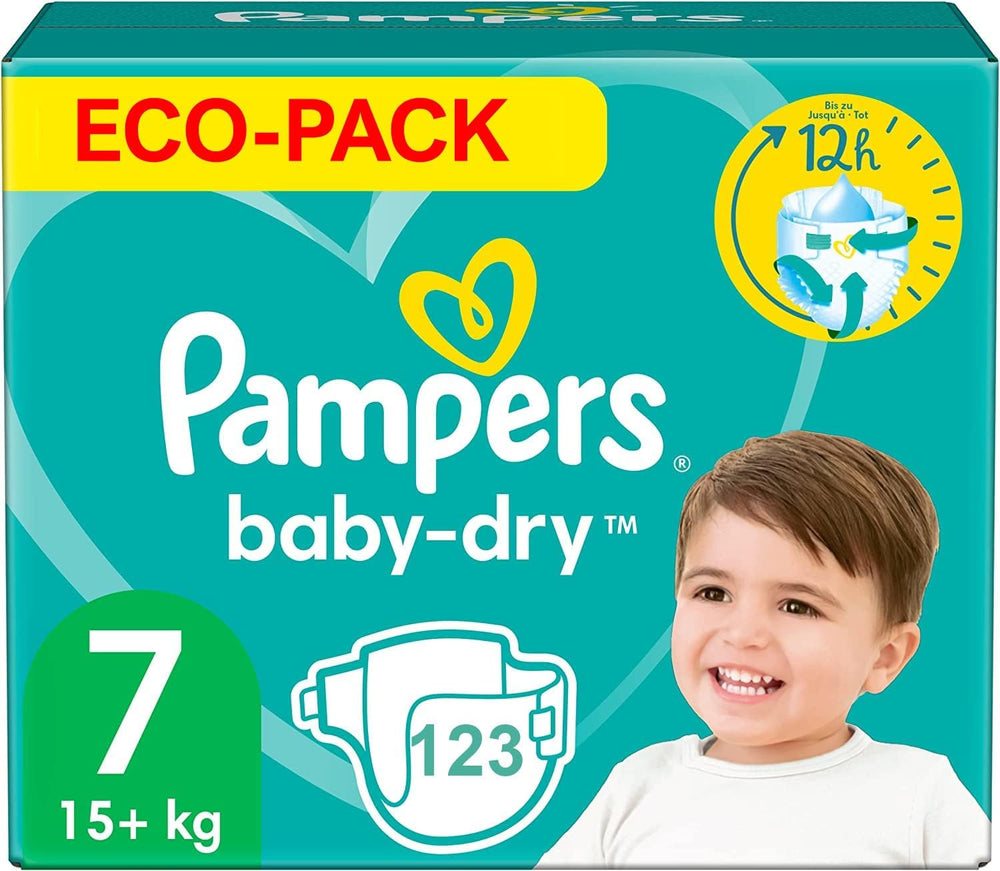 Couches PAMPERS Baby-DRY taille 7 123