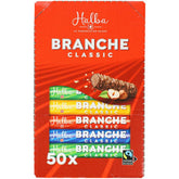 Branches Lot de 50 barres de chocolat au lait – Barres de chocolat au lait fourrées à la crème de noisettes – Chocolat suisse – Paquet en vrac de 50 barres emballées individuellement (23 g chacune) / 1150 g