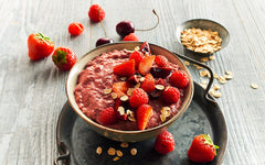 RUF Smoothie Bowl Berry Bunch Oats Breakfast Snack avec baies et graines de chia, rapide et facile à préparer, végétalien, 1 sachet x 50 g (paquet de 3)