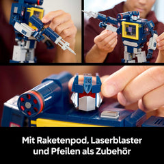 LEGO Icons Transformers : Soundwave Set pour enfants - Modellbau mit verwandelbaren Figuren inkl. Laserbeak & Ravage sovie einem Soundstein - Objet de collection et cadeau pour les fans - 10358