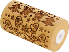 SCRAP COOKING - 5305 Mini rouleau en bois Bonhomme en pain d'épices - Matrice de gaufrage pour biscuits, sable, biscuits