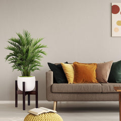 Relaxdays Support à fleurs en bambou, réglable individuellement, pour pots de fleurs jusqu'à 32 cm, support à plantes, H : 35,5 cm, marron, 1 pièce 10028823