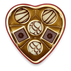 Chocolat Lindt du cœur | 30g | 6 pralines au Marc de Champagne, Coeur à l'Orange, Croustillant de Chocolat au Lait, Massepain Orange dans une jolie boîte en forme de coeur | Cadeau de chocolat | Cadeau chocolat