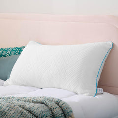 Oreiller en mousse à mémoire de forme gel standard Linenspa blanc Naty Shop Oreillers standard Titre par défaut