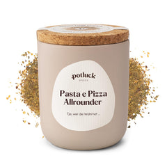 Repas-partage | Pâtes et pizza Kräuter | Gewürzzubereitung im Keramiktopf | 40g | Végétalien, sans gluten et avec des ingrédients naturels