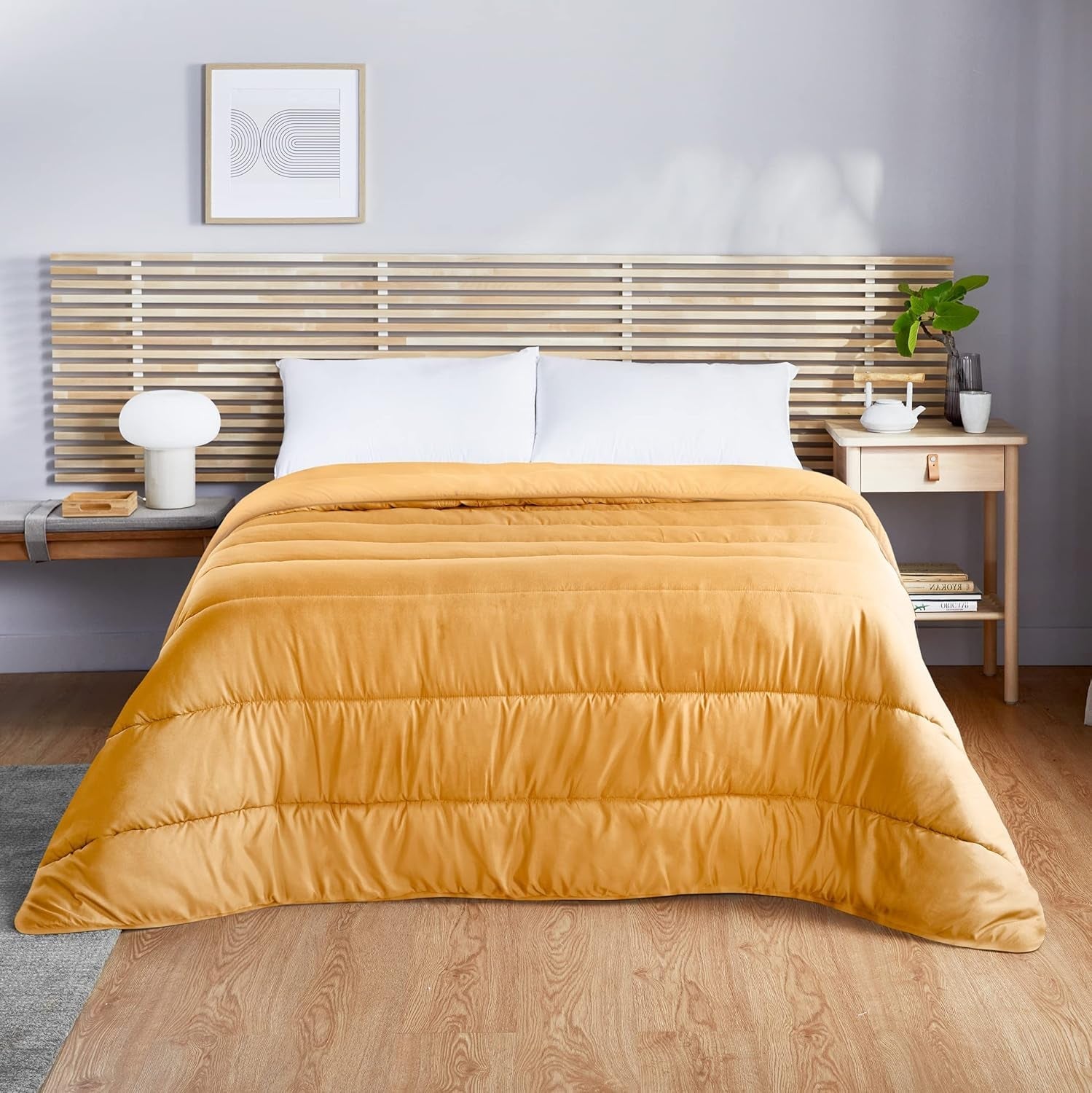 Pikolin Home - Plapumă reversibilă 300 G - umplutură nordică bicoloră - pentru pat 150 - confortabilă, caldă, respirabilă, albastru, 240 X 220 cm Plapumi si pilote Naty Shop