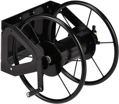 Enrouleur de tuyau Relaxdays, enrouleur de tuyau avec manivelle, pour tuyau de 60 m, acier, HxLxP : 41,5 x 54 x 45 cm, noir