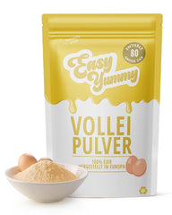 EASY YUMMY - Vollei-Eipulver (1000g = 80 Eier) aus Regionalen Niederländischen Freiland-Eiern | mythe 1-Ei-Messlöffel | Wiederverschließbarer Beutel, longue Haltbarkeit | Rührei, Cuisines, Backen | 100% eux