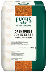 Fuchs Professional - Drehspiess Döner Kebab Gewürzzubereitung | Gewürz für den typique-Döner Gesmack | Qualité professionnelle pour les grossistes et la gastronomie | Sac recyclable de 1 kg