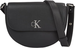 Calvin Klein Jeans Sac à bandoulière Minimal Monogram Saddle Bag Klein Sacs Femme Naty Shop Noir (Noir)