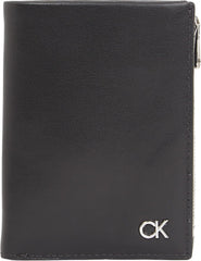 Calvin Klein METAL CK TRIFOLD 6CC W/DETACH C Portefeuille pour homme, Noir (Ck Black), OS Portefeuille pour homme Naty Shop Default Title