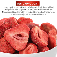 Căpșuni liofilizate, 200g fructe liofilizate în felii, neîndulcite, chipsuri cu căpșuni fructate, căpșuni uscate Produse deshidratate Naty Shop
