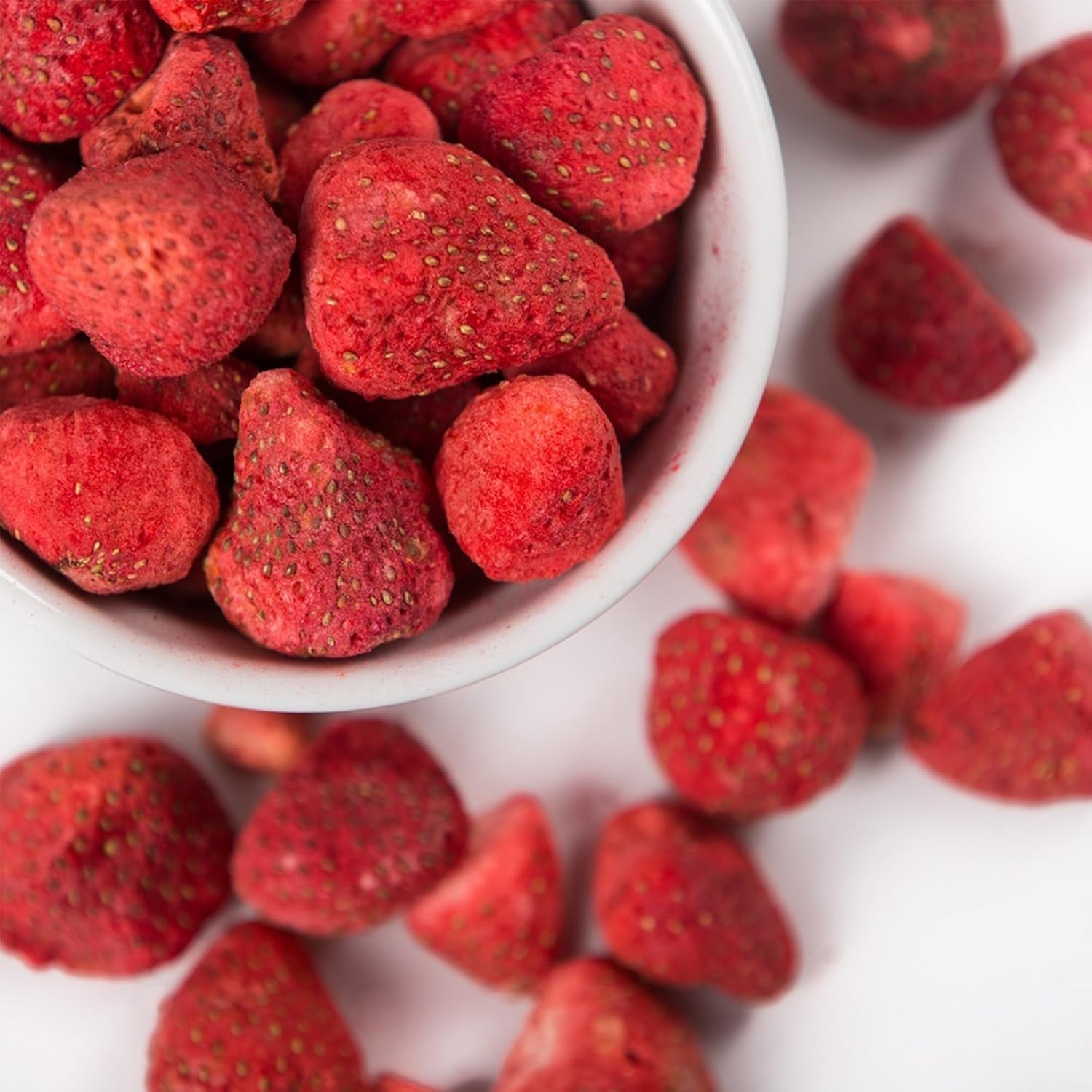 Căpșuni liofilizate Super Garden | Delicioase și 100% pure fructe liofilizate | Căpșuni uscate întregi pentru gustări sănătoase sau coacere | Căpșuni liofilizate 19g Produse deshidratate Naty Shop