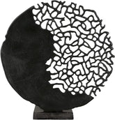 Casablanca design moderne GILDE sculpture Osaka noir H : 44 cm L : 41 cm P : 10 cm 43491 Statuettes et sculptures Naty Shop Noir Hauteur 44 cm