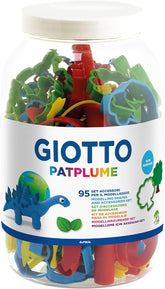 Accesorii și instrumente pentru lutul de modelat GIOTTO Patplume, pachet școlar, 95 de instrumente, ideal pentru copii, petreceri și școli, culori asortate