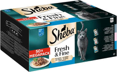 Sheba CATCARE Sachet Wet Fresh & FINE (Poisson) Morceaux en sauce Adulte 50g Multipack Standard