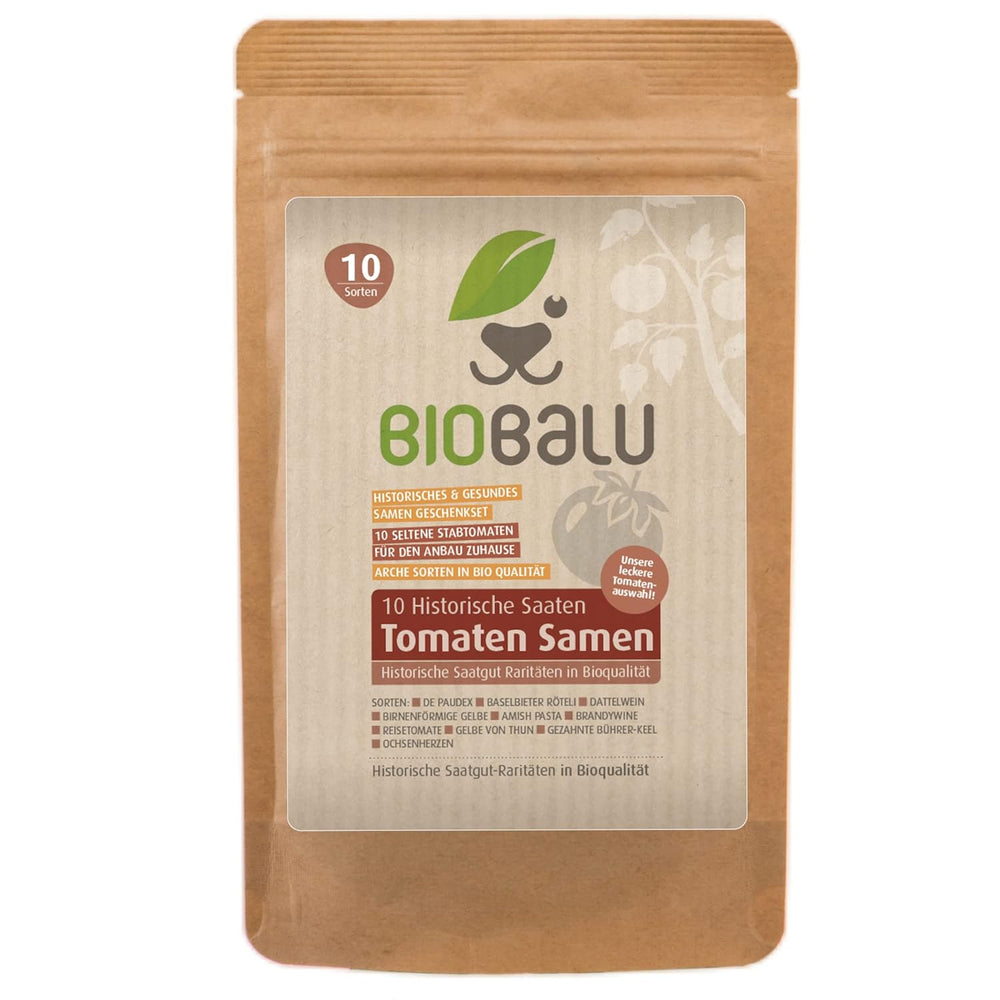 Tomatensamen Bio - 10 Alte Sorten in Einzelpackungen - Historisches Saatgut Set Tomaten, Saatgut RaritĂ€ten in BioqualitĂ€t, Samenfeste & Seltene Tomatensorten FĂŒr - Geschenkset