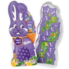 Milka Naps Smiling Bunny - Chocolat de Pâques au lait alpin dans un ravissant coffret cadeau - 115g