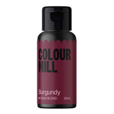 Colorant alimentaire à base d'eau Color Mill Aqua Blend Bordeaux - Très intense, concentré, vegan - 20 ml