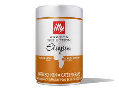 Café Illy, expresso en grains de la Sélection d'Arabica d'Ethiopie - paquet contenant 2 doses de 250g chacune