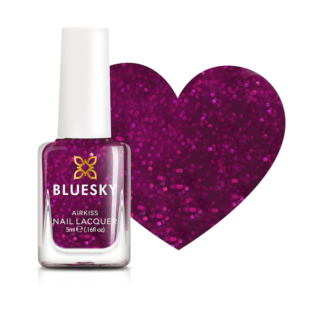 Vernis à ongles Bluesky Kids - Tout pailleté, rose. Vernis à ongles facile à décoller, non toxique, à base d'eau, sans glissement, pour enfants, 5 ml