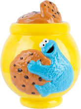 Grupo Erik Pot à biscuits en céramique Sesame Street Cookie Monster - Pot à biscuits avec couvercle Grand 21,0 x 27,0 x 22,0 cm Pot de conservation avec couvercle Marchandise officielle Sesame Street Boîtes de conservation alimentaires Naty Shop Baloo