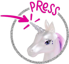 Simba Steffi Love Fantasy Unicorn, Spielpuppe als Prinzesinn mit Einhorn, magische Lichter, vollbewegliche Puppe, 29cm, ab 3 Jahren