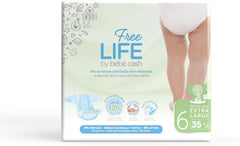 Couche Freelife Baby Cash, Größe 6 (18 Kg Und +), 1 X 35 = 35 Diaper Naty Shop Taille 6 (140 Unité)
