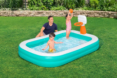 Piscină Bestway Family Dunk N' Splash cu coșuri de baschet 251 x 168 x 102 cm