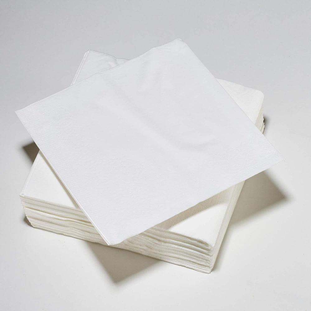Le Napage 50 serviettes en coton 25 X 25 cm, 3 épaisseurs, FSC blanc