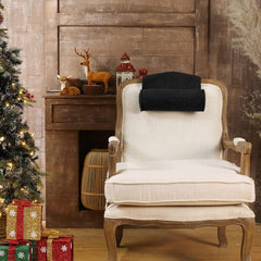 Oreiller de nuque pour chaise longue, oreiller réglable en peluche, rouleau de cou, polaire antidérapante, coussin de soutien de tête pour voyage, maison, chaise longue, canapé, fauteuil (noir)