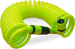 Amig - Tuyau spiralé | Fabriqué en polypropylène | Extensible jusqu'à 7,5 m | Comprend une lance d'irrigation, un adaptateur et 2 joints | Vert pistache