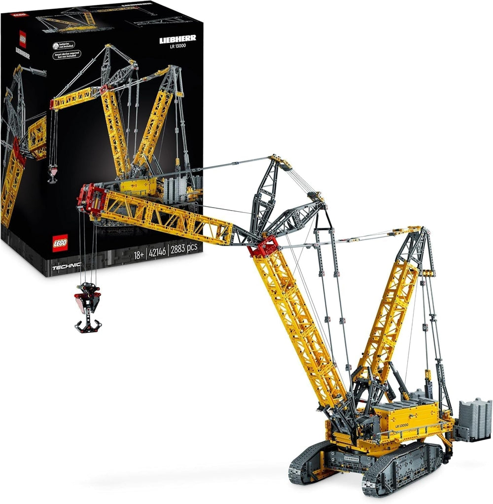 LEGO Technic Liebherr LR 13000 Ensemble de grue sur chenilles, construisez le meilleur modèle de véhicule de construction télécommandé avec application Control+, grue avec système de treuil et bras de levage, grand kit de modèle pour adultes 42146 Ensembles de construction Besuche den LEGO-Store Default Title