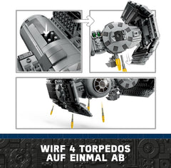 LEGO 75347 Star Wars TIE Bombe Spielzeug mit Darth Vader Minifigur mit Lichtschwert und Gonk-Droide, Starfighter Modell - Geschenk für Jungen und Mädchen ab 9 Jahren