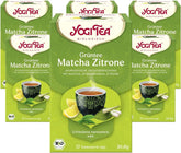 Yogi Tea - Thé vert matcha au citron, thé vert ayurvédique à base de plantes biologiques, mélange de thé vert, matcha, citronnelle et citron vert, paquet de 6 Yogi Tea, 6 x 17 sachets de thé (102 sachets de thé au total)